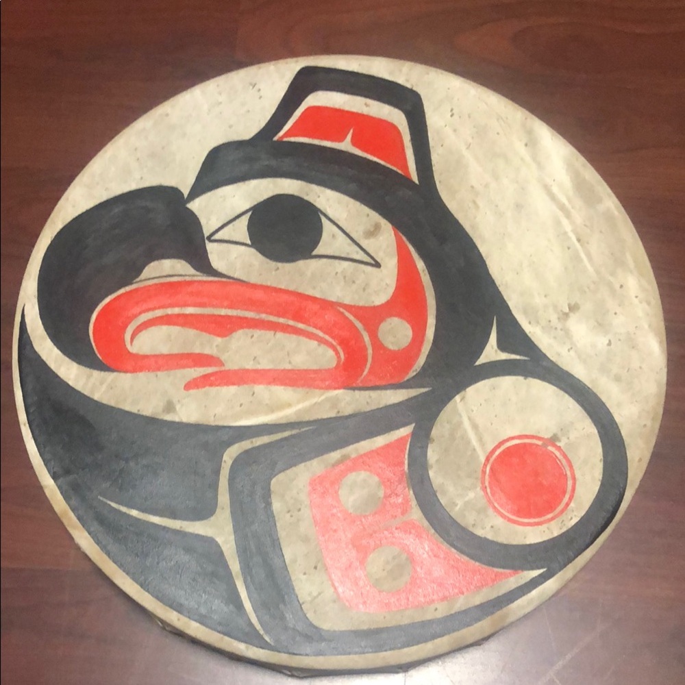 Indigenous Handmade drum-Thunderbird